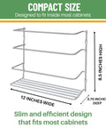 Kitchen Wrap Organizer Set 2 Pack For Foil Plastic Wrap Wax Paper And Bags Mountable Over Cabinet Door Or Wall Rack dimensions