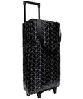 Heavy Duty Foldable Wheeled Grocery Cart With Insulated Waterproof Bag, black design, portable tote for supermarkets and travel