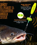 Catfish underwater with Take Down Catfish Rigs Set With Float Rigs And Rattles Santee Circle Hooks Size Six Oh on leader line