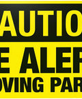 Warning Sign For Moving Mechanical Parts Caution Plate Aluminum Wall Plaque 8 By 12 Inches For Office Workshop Factory Roadside Use Durable