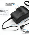 AC Power Adapter For Automatic Sensor Trash Cans, Official Manufacturer Certified, UL Listed, Energy Saving, Keeps Your Sensor Bin Running Smooth, Backed By Full Service Warranty And Loyal Customer Support; 5 ft 10 in cord