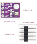 Two Pack BME280 Sensor Module 5V With I2C And SPI Interface Breakout For Accurate Temperature Humidity And Atmospheric Pressure Readings Plug And Play Great For Arduino Raspberry Pi And ESP8266 DIY Projects, 13.1mm board