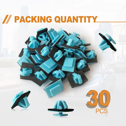 Blue Rocker Molding Retainer Clip Pack 30 Dope Nylon Clips For Hyundai Elantra Santa Fe Soul Sportage And Kia Models Ideal For Radiator Shield Yoke Finish Panel Bumper Splash Shield Trim Clips OEM 87756 1F000