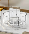 360 Degree Rotating Makeup Organizer Turntable For Vanity And Bathroom Counter Clear Spinning Cosmetic Display Case