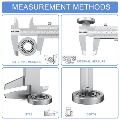 Pro Grade Measuring Kit With Vernier Caliper 0 To 6 Inches 0.001 Inch Precision External Micrometer Toolkit Measurement Methods