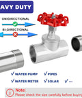 Half Inch NPT Stainless Steel B Type Globe Valve With Precise Flow Control for water, oil, gas, shown with heavy duty label
