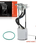 Electric Fuel Pump Module Assembly With Sending Unit For Chevy Silverado 2500 HD And 3500 HD And GMC Sierra 2500 HD And 3500 HD 2008 2009 2010 6.6L Replacement shown with tank seal, seal ring, and strainer