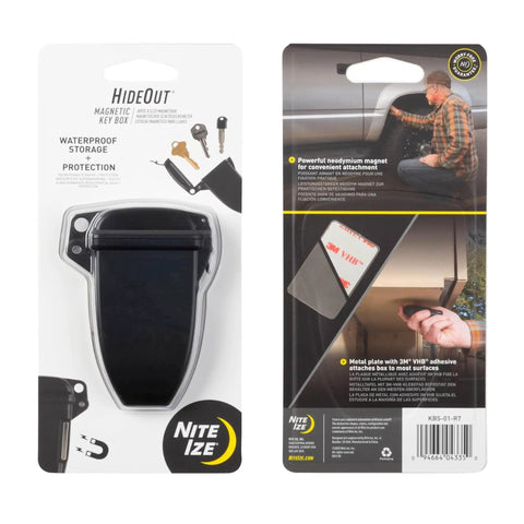 Waterproof Magnetic Key Box For Spare Keys With Secure Magnetic Key Holder Packaging Front and Back