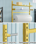 Freestanding Bubble Wrap Roll Dispenser With Manual Cushion Foam Holder For Shipping Supplies And Moving Gear Easy One Hand Operation, showing yellow frame and film placement.
