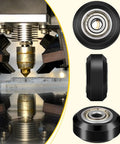 16 Piece POM Pulley Wheel Set For 3D Printers With 625zz Plastic V Slot Bearings And Linear Bearings Compatible With Creality CR10 Ender 3 Anet A8 Printers Black, 24mm