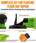 Dimensions and features of Floor Gap Fix Tool Kit With Suction Cup And Rubber Mallet For Floating Floors Repair Laminate LVP Engineered Wood