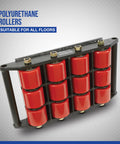 Heavy Duty Machinery Mover With 12 Polyurethane Rollers And 360 Degree Non Slip Rotation Delivers 39,600 Lb Capacity For A Real Worksite