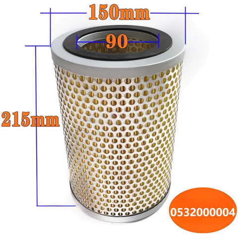 Oil Mist Filter For Vacuum Pump Exhaust 5 Micron Solid Replacement Cartridge 0532000004 For Rotary Vane Pumps