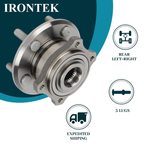 Bolt On Rear Wheel Hub And Bearing Assembly Replacement For Dodge Charger 2006 2009 Magnum 2005 2008 And Chrysler 2005 2009 300 Without ABS 5 Lug 2 Piece Set 512301x2 Compatible, product side view