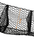 Three Pocket Trunk Cargo Net Made For Tesla Cybertruck 2024 Plus showing black mesh detail with 30cm width for tight storage.