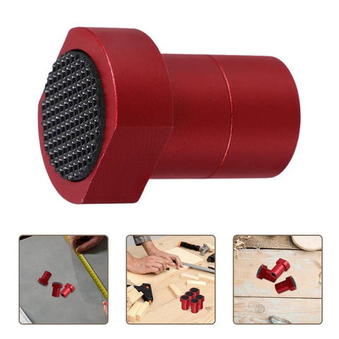 Red Eight Pack Planing Plugs For Woodworking With Nonslip Surface And Beefy Aluminum Alloy Build Heavy Duty Workbench Dogs