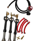 Triple Gas Forge Burner Set With Regulator For Propane No Electric Venturi Forge Burner For Metal Melting Blacksmithing Knife Making