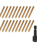 Wood Dowel Screws Kit With Driver, 20 Double Headed Hanger Bolts, 5/16-18 X 2 Inch, Carbon Steel Fasteners for DIY Furniture Assembly
