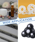 25 Piece Set Polypropylene Bearing Balls 14mm Red Plastic Rollers G2 Precision Frosted Finish shown in various applications.