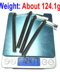 Four Piece One Quarter Inch Allen Wrench Set on scale, weight 124.1g, Long Arm L Shaped Hex Keys, Chrome Vanadium Steel, DIY Tool Kit
