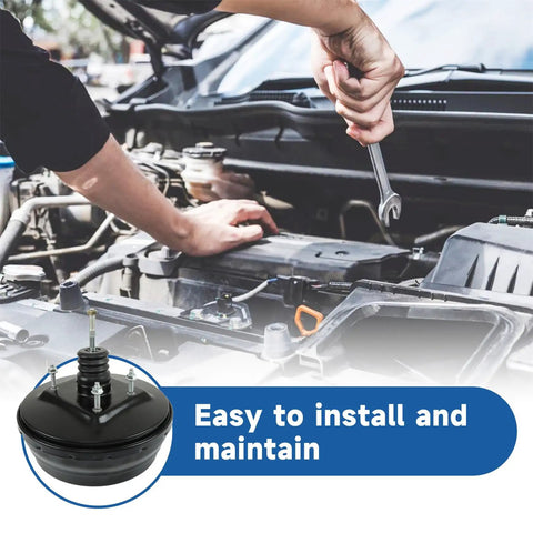 Top Shelf Power Brake Booster 53-2791 fitted in Toyota Tacoma during installation with wrench, showcasing easy maintenance.