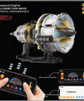 Jet Turbofan Engine Model Kit That Runs With App Control, Realistic Motor, Lighting Effects, 564 Plus Pieces for Adults