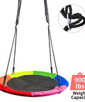 Ultra Strong Saucer Swing 40 Inch For Backyard Fun, 900D Oxford Waterproof Seat, 900 Lb Weight Capacity, Adjustable Straps