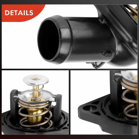 Heavy Duty Engine Coolant Thermostat Housing Assembly With Fresh O Ring Direct Bolt Swap Fits Acura Rlx And Honda Accord V6 35 Liter, detailed view.