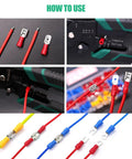 Insulated Spade Crimp Connector Kit 300Pcs 16 Types 2.8mm 4.8mm 6.3mm Male And Female Terminals With Fork And Ring Connectors Wire Crimp Connectors And Stripper Cutter Tool usage guide
