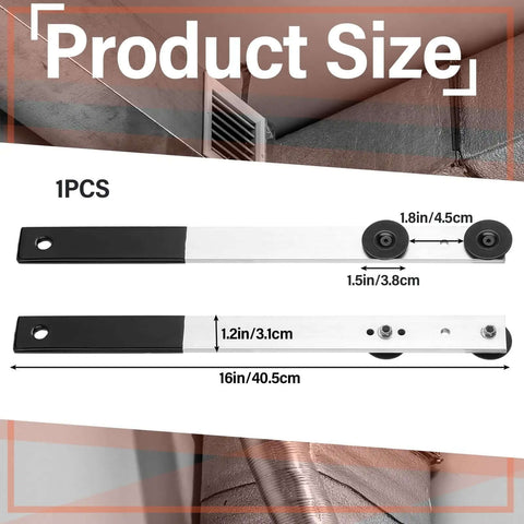 Pro Grade Duct Stretcher Tool With Straight Body Design 16 Inch Metal Sheet Duct Stretcher dimensions displayed for size reference