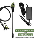 Built For The Daily Grind Replacement Ac Dc Power Supply For Electric Drum Pump With Plug And Play Terminal And Thick Shielded Cord For Hassle Free Fluid Transfer On Any Job Site Today, AC/DC power supply with green nozzle and thick cable.