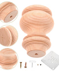 Wood Furniture Leg Replacement For Sofa Chair Dresser Sturdy Brown Wooden Feet With Easy Installation And Durable Design Upgrade Your Furniture Look And Add Reliable Support For Repairs product with screws and plate