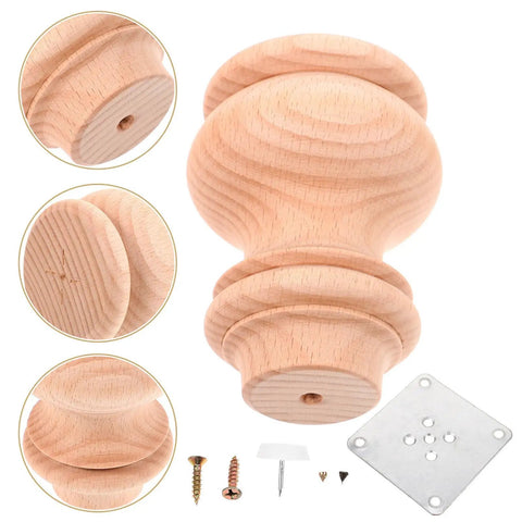 Wooden Table Leg Replacement Set Brown Wood Durable Sofa And Couch Feet Leg Extensions For Furniture Repair And Home Improvement Projects