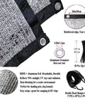 Reflective Aluminet Shade Cloth 70 Percent UV Block Heat Shield For Greenhouses Cars Pets RVs Outdoor Camping with grommets and bungee