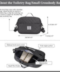 Travel Duffel Bag For Women With Weekender Style, Carry On Friendly including gray toiletry bag with adjustable strap and pockets