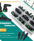 30 Piece Fuel Line Quick Connector Set For SAE 5/16 Inch Hoses, Assorted fittings, storage box, connectors, elbows