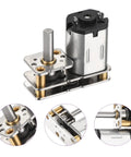 6V Micro DC Gearbox Motor With 200 RPM, 1 To 100 Reduction, 0.5 W Rated Power, 4 mNm Rated Torque, metal housing detailed view