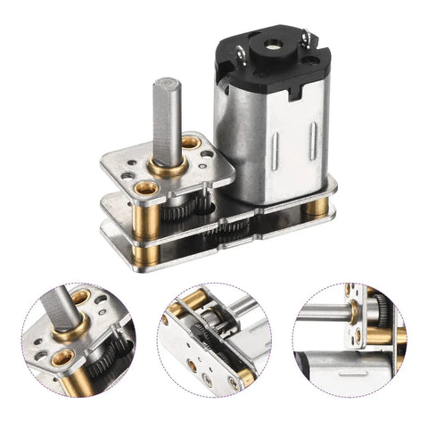 6V Micro DC Gearbox Motor With 200 RPM, 1 To 100 Reduction, 0.5 W Rated Power, 4 mNm Rated Torque, metal housing detailed view