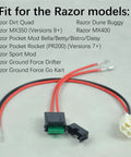 4 Pin 2 Wire Battery Wiring Harness For Dirt Quad Dune Buggy And Ground Force Models Fits MX350 MX400 PR200 Pocket Mod