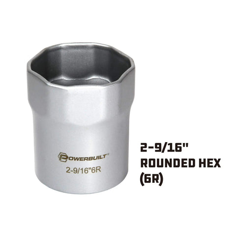 2-9/16 Inch Rounded Wheel Bearing Lock Nut Socket, 6 Point Hex, Beefy Pro Grade Heavy Duty Steel Tool For 1990-1993 Dodge Trucks With Dana 60 Manual Hubs, Durable Removal And Installation Of Wheel Bearing Lock Nuts