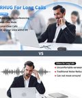 Two images comparing a man using a speakerphone and headset, highlighting features of Conference Bluetooth Speakerphone With 360 Degree Voice Pickup And Noise Reduction, USB C Plug And Play, Seamless Zoom And Teams Compatibility, Crystal Clear Voice For Meetings And Virtual Calls.