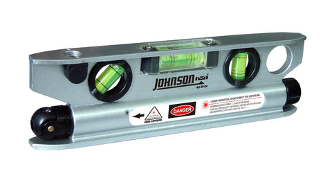 Magnetic Torpedo Laser Level With One Laser Beam Red Accurate One Eighth Inch At Fifty Feet Four Vial Readouts For Plumb Level And Forty Five Degree Angles Workhorse Tool For Framing Cabinets And DIY Projects, aluminum frame, 4 vials