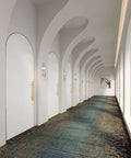 Gold 12 Inch H Shaped Sliding Barn Door Handle In 304 Stainless Steel, Double Sided Glass Door Handle For Interior Doors