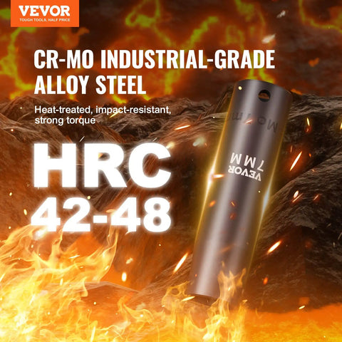 Half Inch Drive Impact Socket Set, Nine Piece Deep Metric Sockets 29mm Through 38mm, Six Point CrMo Steel Construction