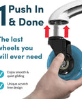Heavy Duty Office Chair Wheels Set Of 5 For Hardwood Floors And Carpet Replacement Rubber Casters installation example