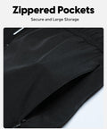 Mens Quick Dry Swim Trunks 5 Inch Board Shorts With Mesh Lining And Zip Pockets Black Medium Dope Fit showing zippered pocket detail