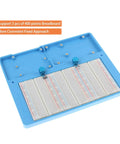 7 In 1 Blue RAB Holder With 3 Piece 400 Point Solderless Breadboard Base Plate With Rubber Feet for Raspberry Pi Projects