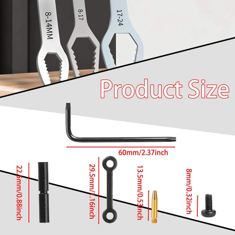 Two Pack Pro Grade Top Notch High Precision Non Slip Rotation Pins for Precision Machines, Motorcycle Engines, and Vehicle Aircraft Model Balancing Bars size chart