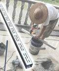 Installation of Slim Low Profile Trench Drainage Kit For Outdoor Pathways And Driveways Tough As Nails Heavy Duty 304 Stainless Channel Drain System
