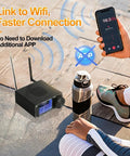 Portable SDR Radio Receiver With Si4732 All Band Shortwave 4.17 Update WiFi CW RTTY Decoding on outdoor deck with WiFi link